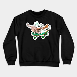 Cat on a skateboard Crewneck Sweatshirt